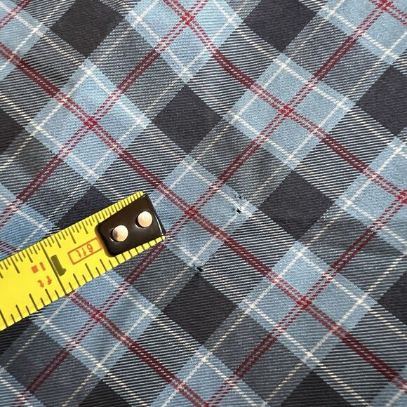LL Bean Shirt Men M Reg US Navy Tartan Casual Preppy Button Down Pocket READ - Picture 7 of 9